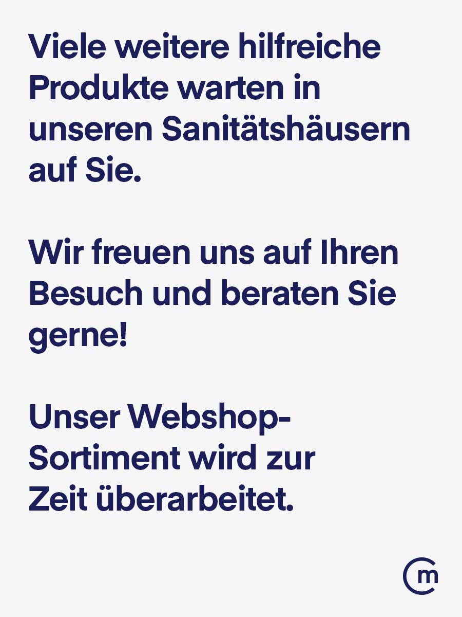 Information zum maierhofer Webshop Sortiment. Verweiß auf das große Sortiment in den maierhofer Sanitätshäusern.